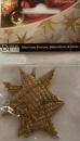 Jute Stern Prince, creme-gold mit Glitter